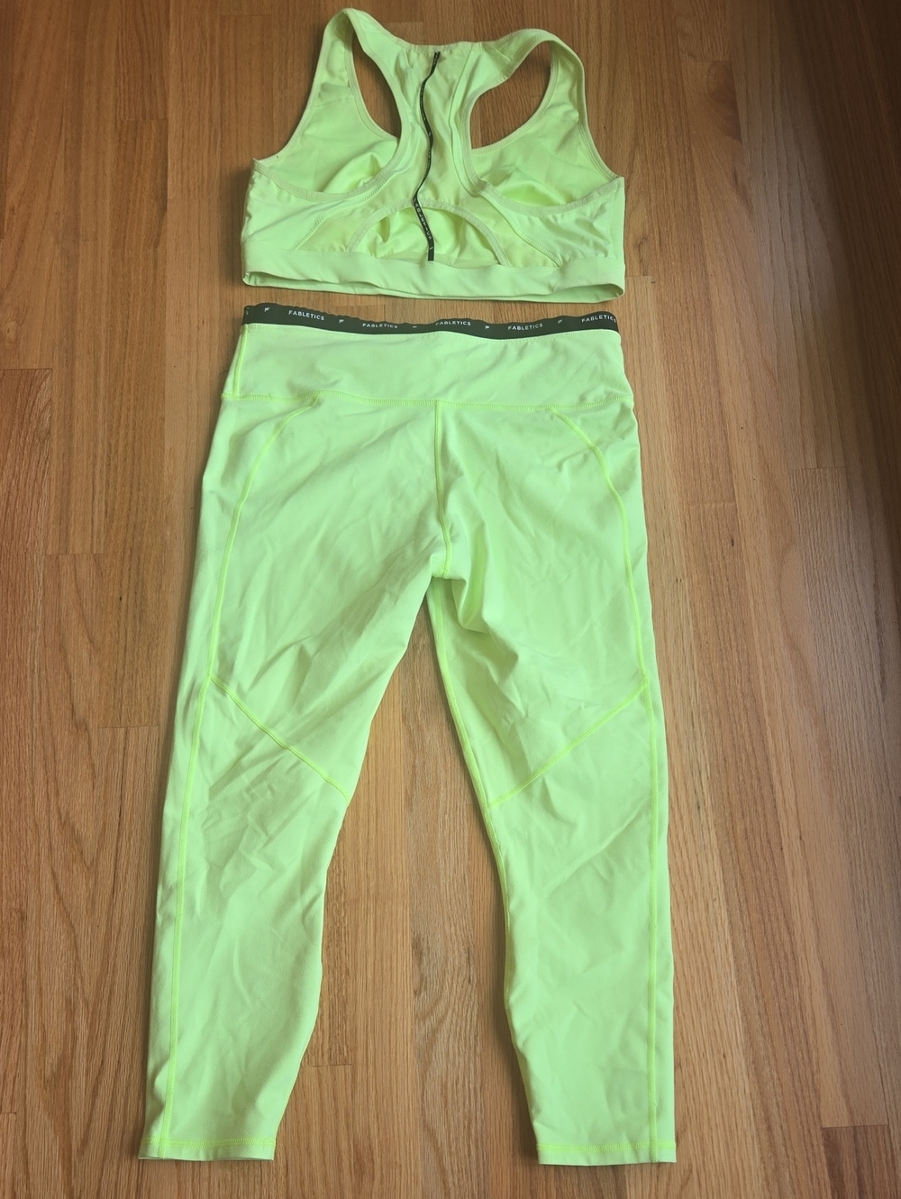 Fabletics XL Neon Yellow Workout Leggings - Activewear